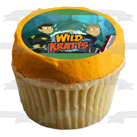 Wild Kratts Logo Chris Kratt Martin Kratt And A Shark Edible Cake Topper Image Abpid03804