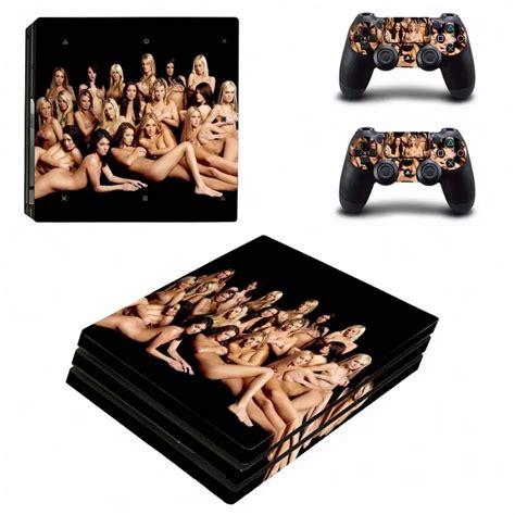 Sexy Girl Skin Sticker For Sony PS4 Pro Console And 2 Controllers Decal