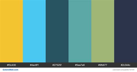 Abstract Blue Poster Vector Colors Palette Colorswall