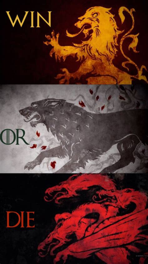 The Game Of Thrones Is Shown In Three Different Colors And Font Each