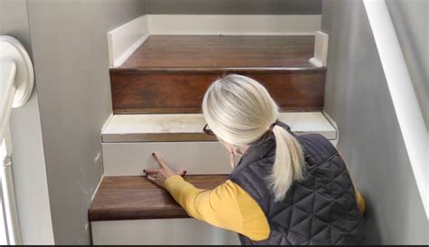The Yellow Cape Cod Diy Staircase Makeover Tutorial With Cap A Tread
