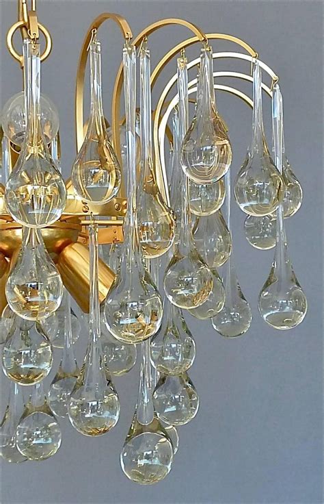 Shop ceiling light fixtures, wall lights, lamps for living room on homelava.com. Large Sputnik Chandelier Gilt Brass Elongated Murano Glass ...