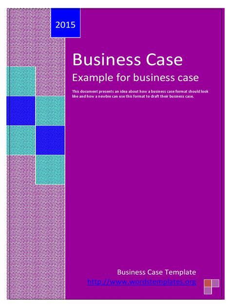 Business Case Template Pdf Written Communication