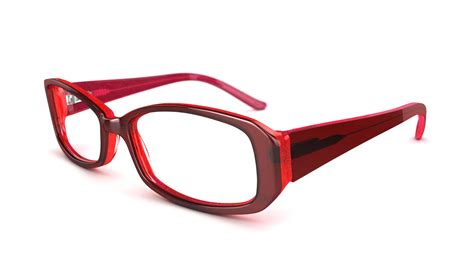 Specsavers Womens Glasses Meta Red Acetate Plastic Frame 249