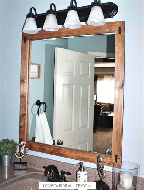 Learn How To Build A Simple Diy Wood Frame To Hang Over Your Existing Bathroom Mirror Without