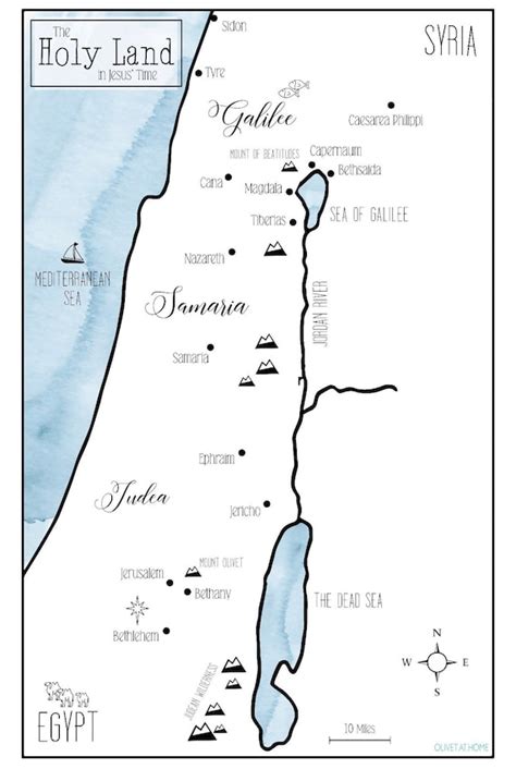 Printable Map Of Israel In Jesus Time Ruby Printable Map