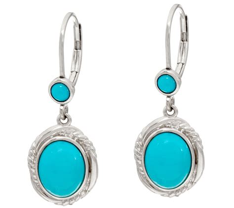 Sleeping Beauty Turquoise Sterling Drop Earrings Page 1 QVC Com