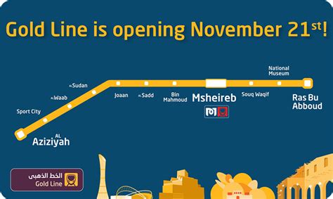Doha Metro Gold Line To Open On 21 November Marhaba L
