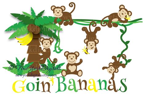 Monkeys With Bananas Clipart Clip Art Library