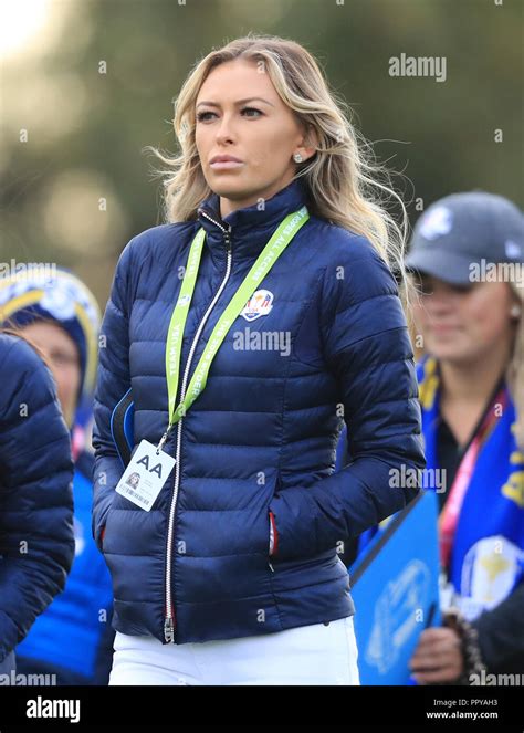 Dustin Johnsons Fiancee Paulina Gretzky During The Fourballs Match On