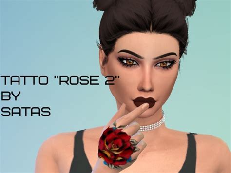 The Sims Resource Tattoo Rose 2 By Satas • Sims 4 Downloads