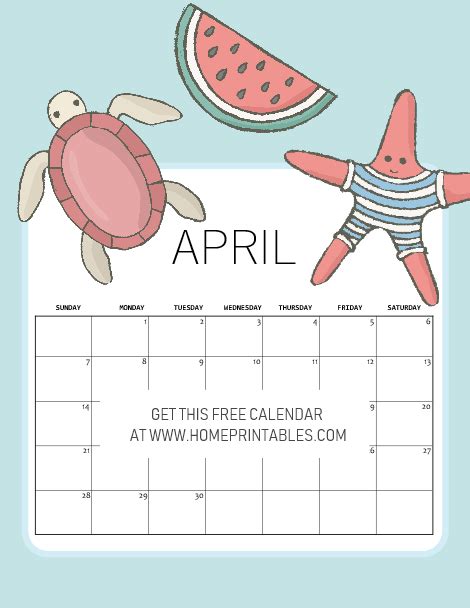 Free Printable April 2019 Calendar 15 Lovely Styles Kids Planner
