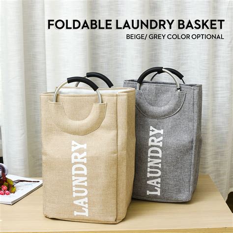 The laundry room also usually becomes the catch all room for dirty laundry, cleaning supplies, backpacks, coats, shoes and more. Washing Basket Bag Laundry Hamper w/Round Handles Large ...