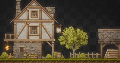 Pixel Art Platformer Village House 2d 环境 Unity Asset Store