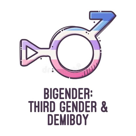Gender Symbol Bigender Signs Of Sexual Orientation Vector Stock Vector Illustration Of
