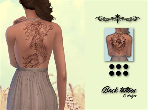 Izziemcfires Imf Back Tattoos Sims 4 Tattoos Sims 4 Sims 4 Clothing