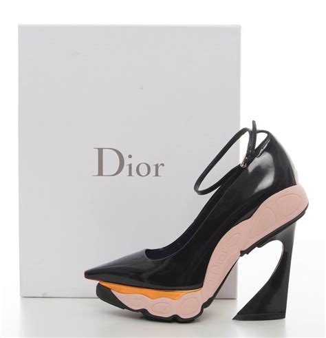 Christian Dior By Raf Simons Patent Leather Runway Sneaker Pumps Fall
