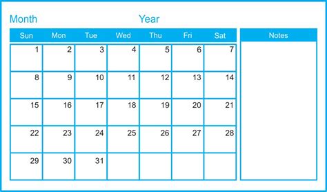 Portrait) on one page in easy to print pdf format. 10 Best Printable Blank Monthly Calendar Template - printablee.com