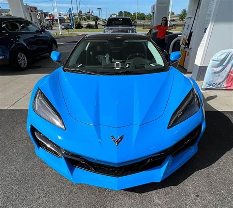 Spied First Look At The 2023 Corvette Z06 In Rapid Blue Corvette