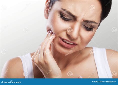 Teeth Problem Gumboil Flux And Swelling Of The Cheek Closeup Of