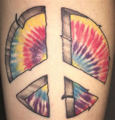 Tie Dye Peace Sign Tattoo Peace Sign Tattoos Triangle Tattoo Tie Dye