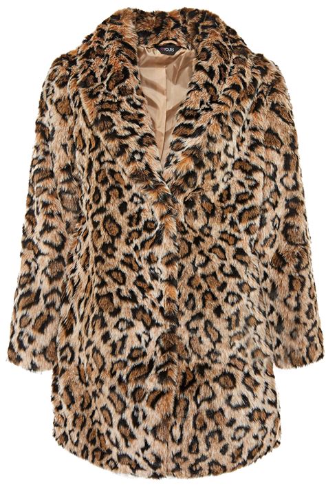 Natural Animal Faux Fur Coat Yours Clothing