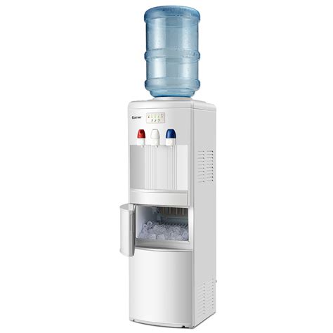 Costway Top Loading Water Dispenser Built In Ice Maker Machine White