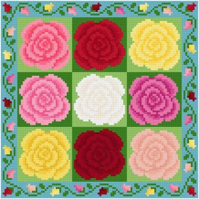 We have the mini cross stitch kits ideal for crafty kids, christmas cross stitch kits and intricate counted cross stitch patterns for the more expert. Roses Cross Stitch Pattern quilts