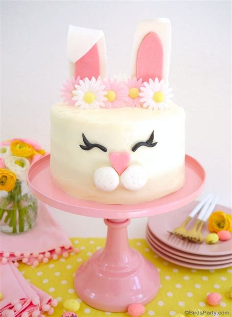 Adorable And Playful Bunny Cake Decorations For An Easter Party