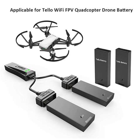 2 In 1 Tello Drone Battery Charger Quick Smart Charger For Dji Tello W