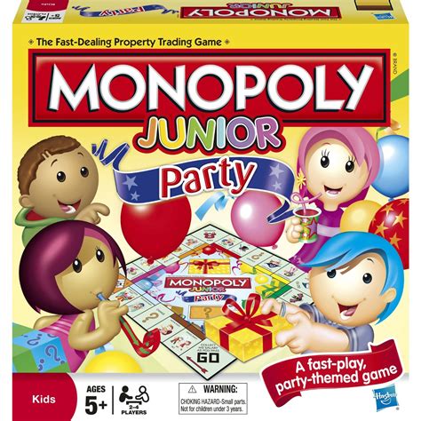 Monopoly Junior Party Edition Board Game Board Games Messiah