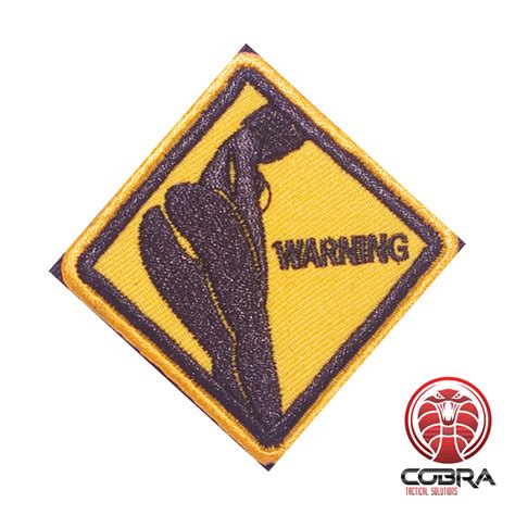 Sexy Butt Warning Sign Funny Military Patch Velcro Military Airsoft