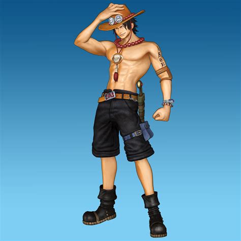 The majority of the characters are human, but the cast also includes dwarfs, giants, mermen and mermaids. One Piece: Portgas D. Ace render - Minitokyo