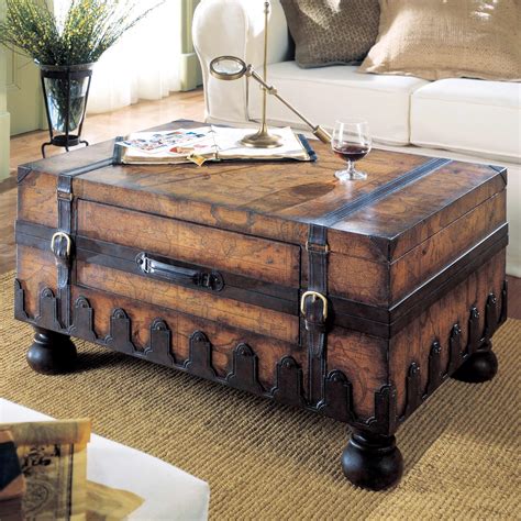 Why not try a trunk coffee table? Trunk Coffee Table Target Furnitures | Roy Home Design