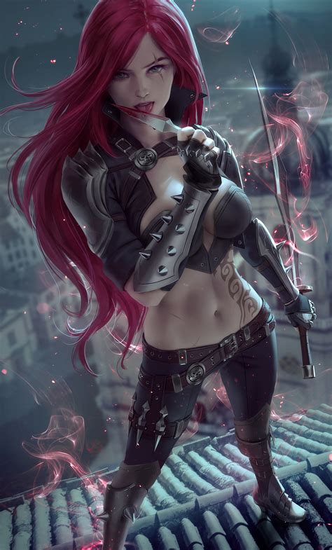 1280x2120 Redhead Fantasy Warrior Girl With Sword 4k