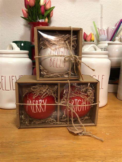 Rae Dunn Brand New Ceramic Christmas Ornaments 3 Total 2019 Release