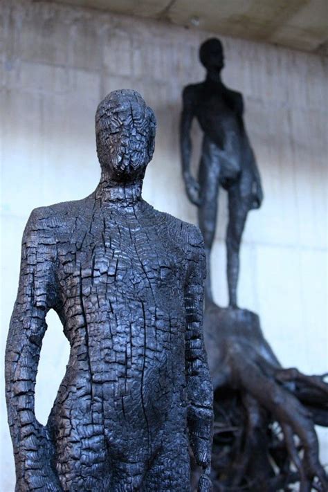 The Sculptures Of Gehard Demetz Organic Sculpture Wood Sculpture Human Sculpture Metal