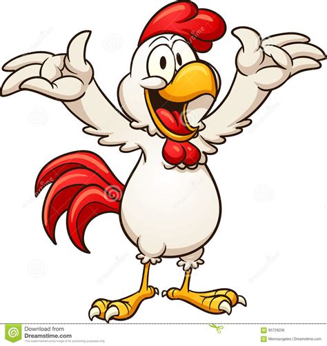 Happy Chicken Stock Vector Illustration Of Happy Rooster