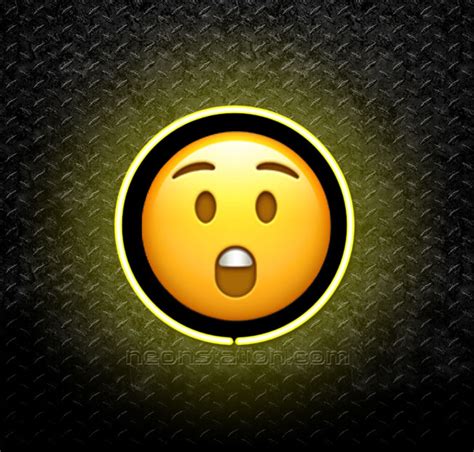 astonished face emoji 3d neon sign for sale neonstation