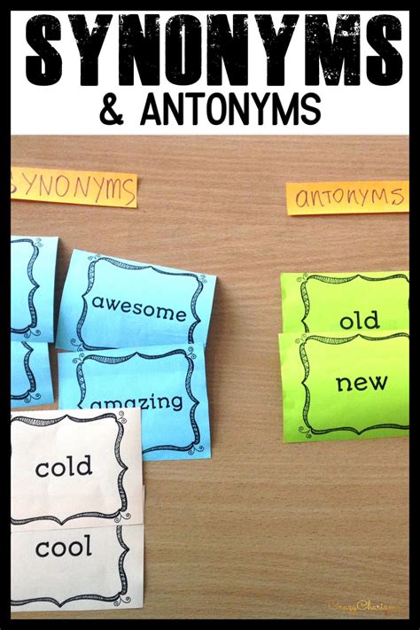 Synonyms and Antonyms Games | Synonyms and antonyms, Teaching synonyms, Synonym activities