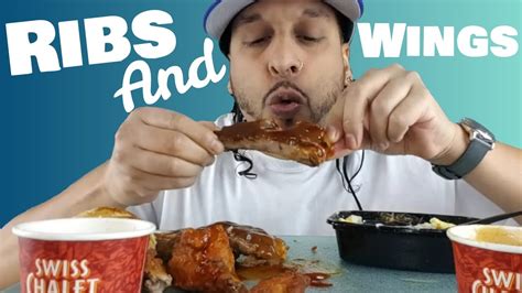 Ribs Chicken And Mashed Potatoes Mukbang Youtube