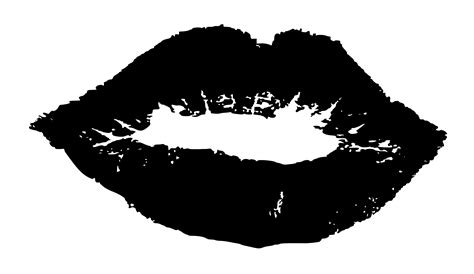 kissable lips clipart black