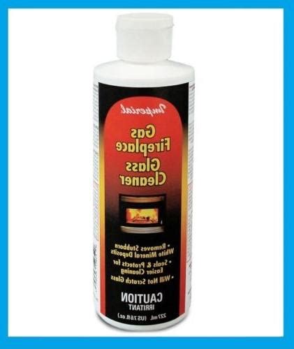 Take your dampened newspaper with ash and begin gently rubbing the item on the inside of your fireplace glass. UCI Imperial Gas Fireplace Cleaner KK0044 8 Ounce