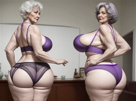 Ai Complete Image Sexie Granny Showing Her Huge Big Booty White