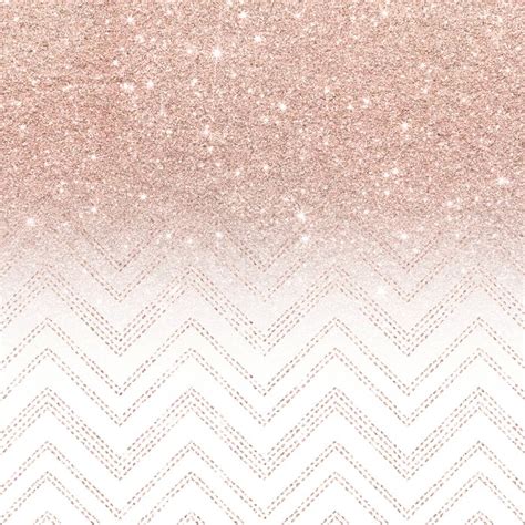 Modern Faux Rose Gold Glitter Ombre Modern Chevron Stitches Pattern Duvet Cover By Girlytrend