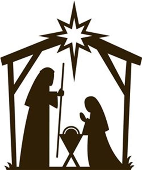 nativity clipart silhouette fancy clipground