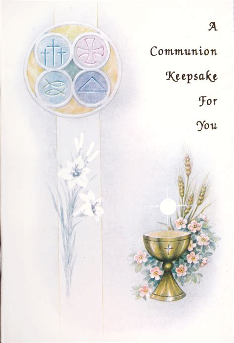 Communion Religious Cards Cm96 Pack Of 12 One Design