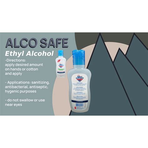 Alco Safe Ethyl Alcohol Rubbing Alcohol Shopee Philippines