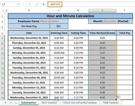 How To Calculate Hours And Minutes For Payroll Excel 7 Easy Ways