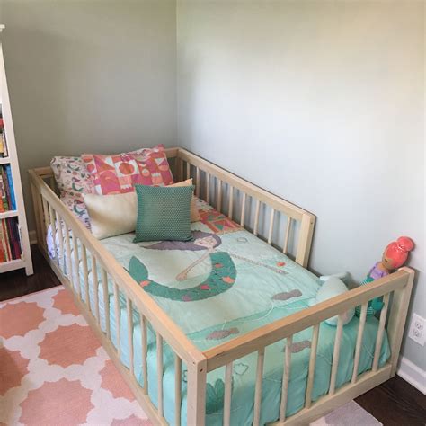 Diy Toddler Floor Bed With Rails Plans Montessori Floor Bed With